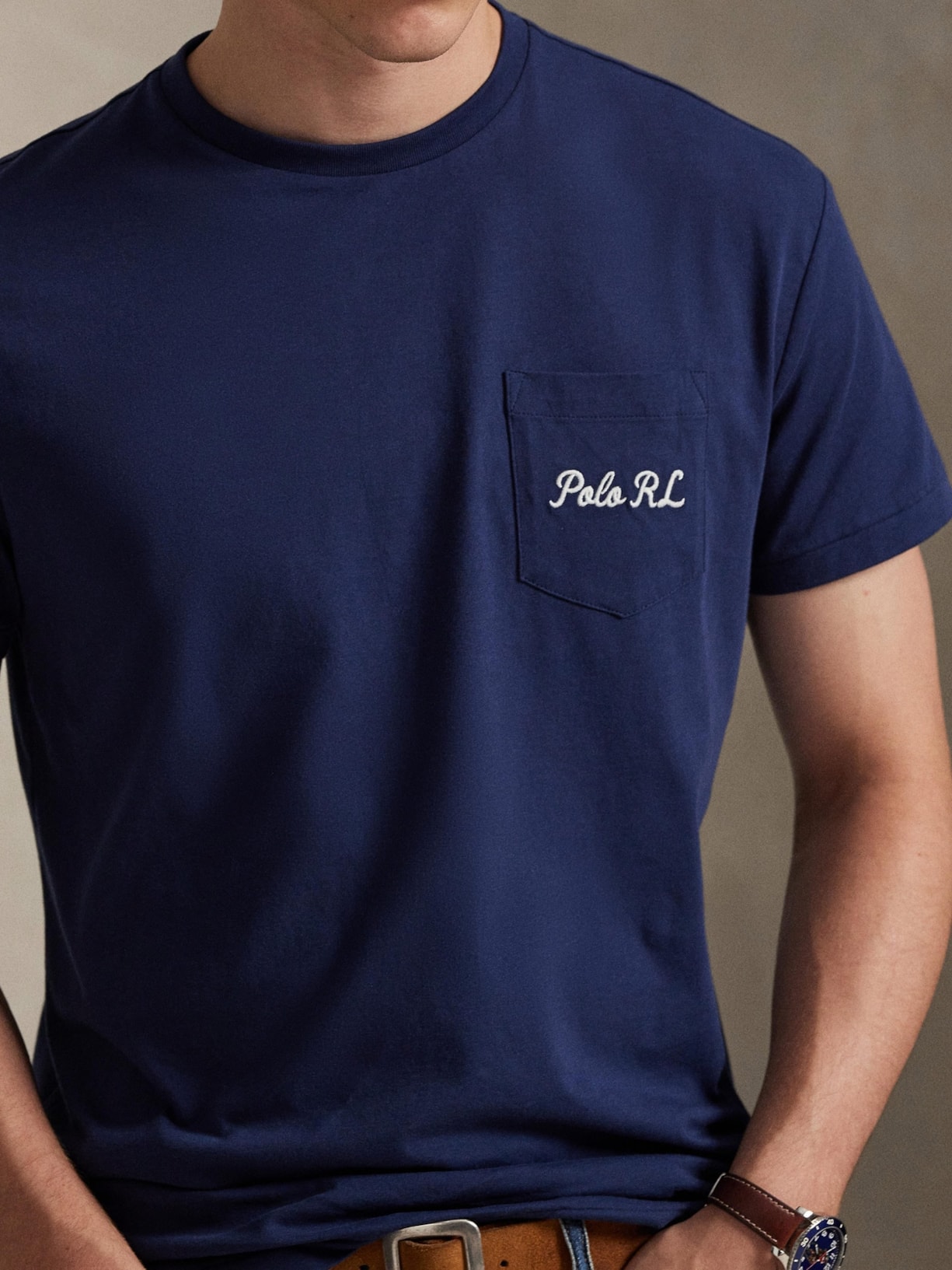 Camiseta Masculina Manga Curta Seasonal Bear Azul Polo Ralph Lauren