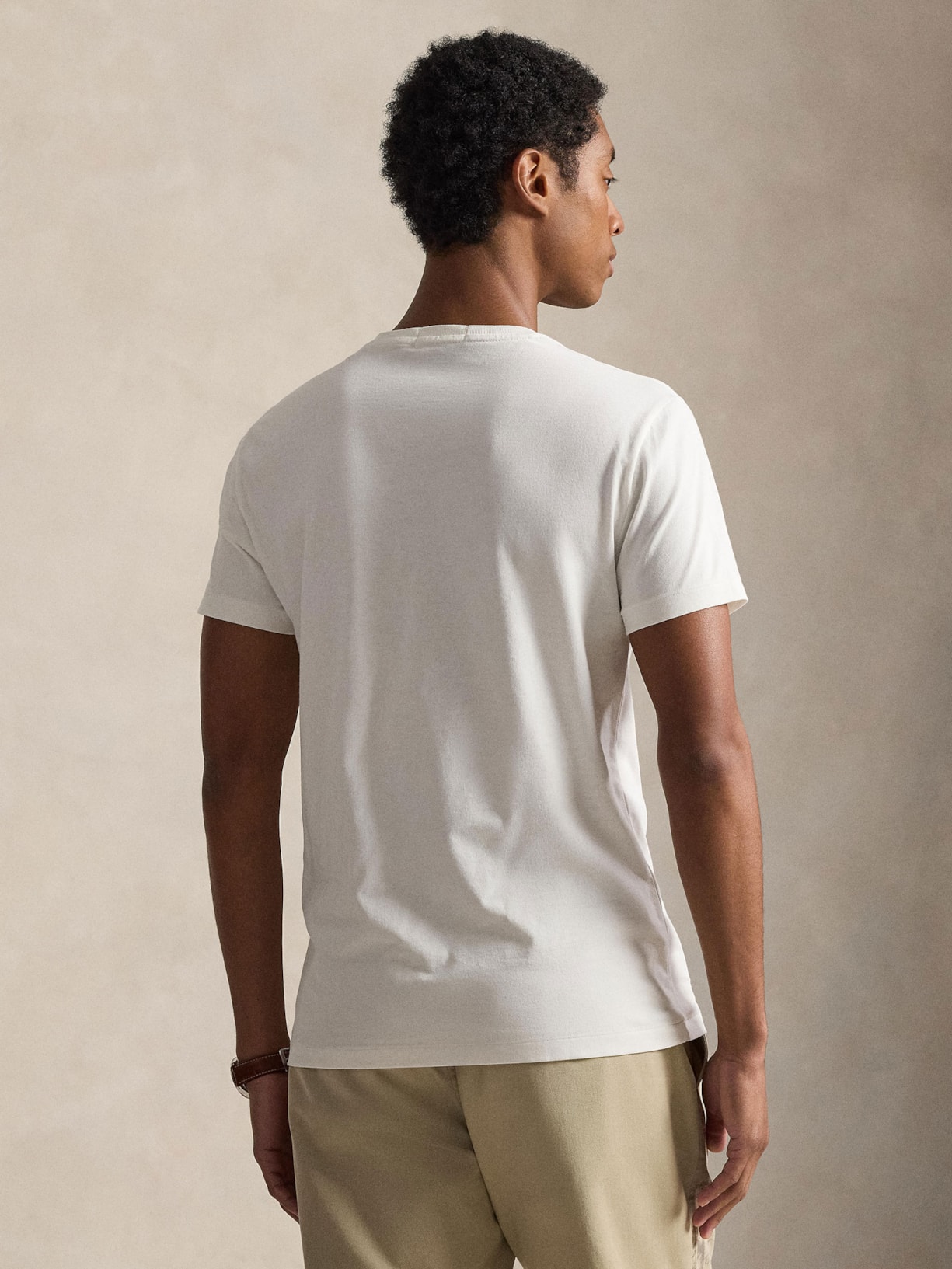Camiseta Masculina Manga Curta Seasonal Bear Branco Polo Ralph Lauren