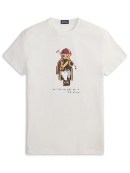 Camiseta Masculina Manga Curta Seasonal Bear - Branco