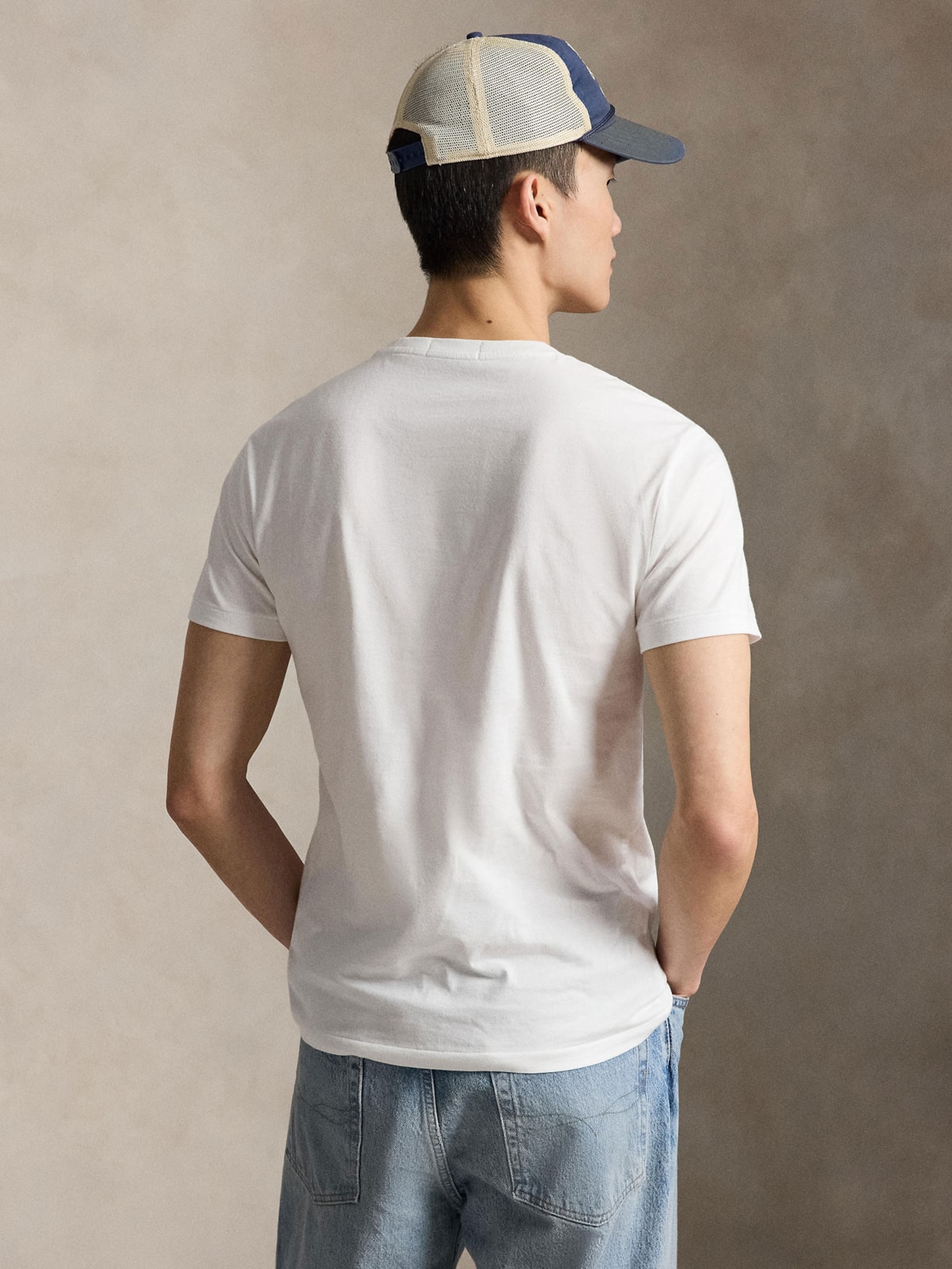 Camiseta Masculina Manga Curta Seasonal Bear Branco Polo Ralph Lauren