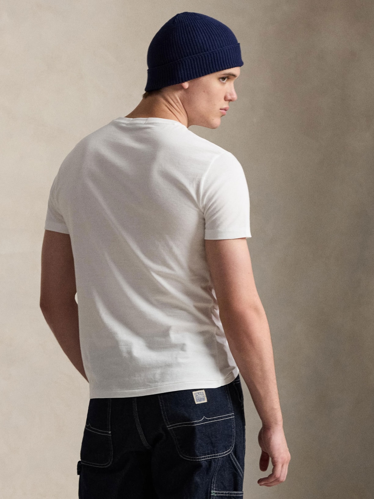 Camiseta Masculina Manga Curta Seasonal Bear Branco Polo Ralph Lauren