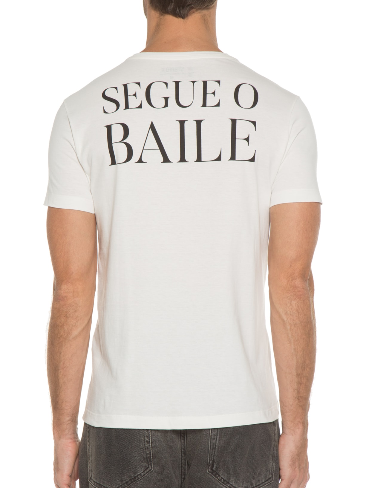 Camiseta Masculina Manga Curta Segue O Baile Branco Sergio K