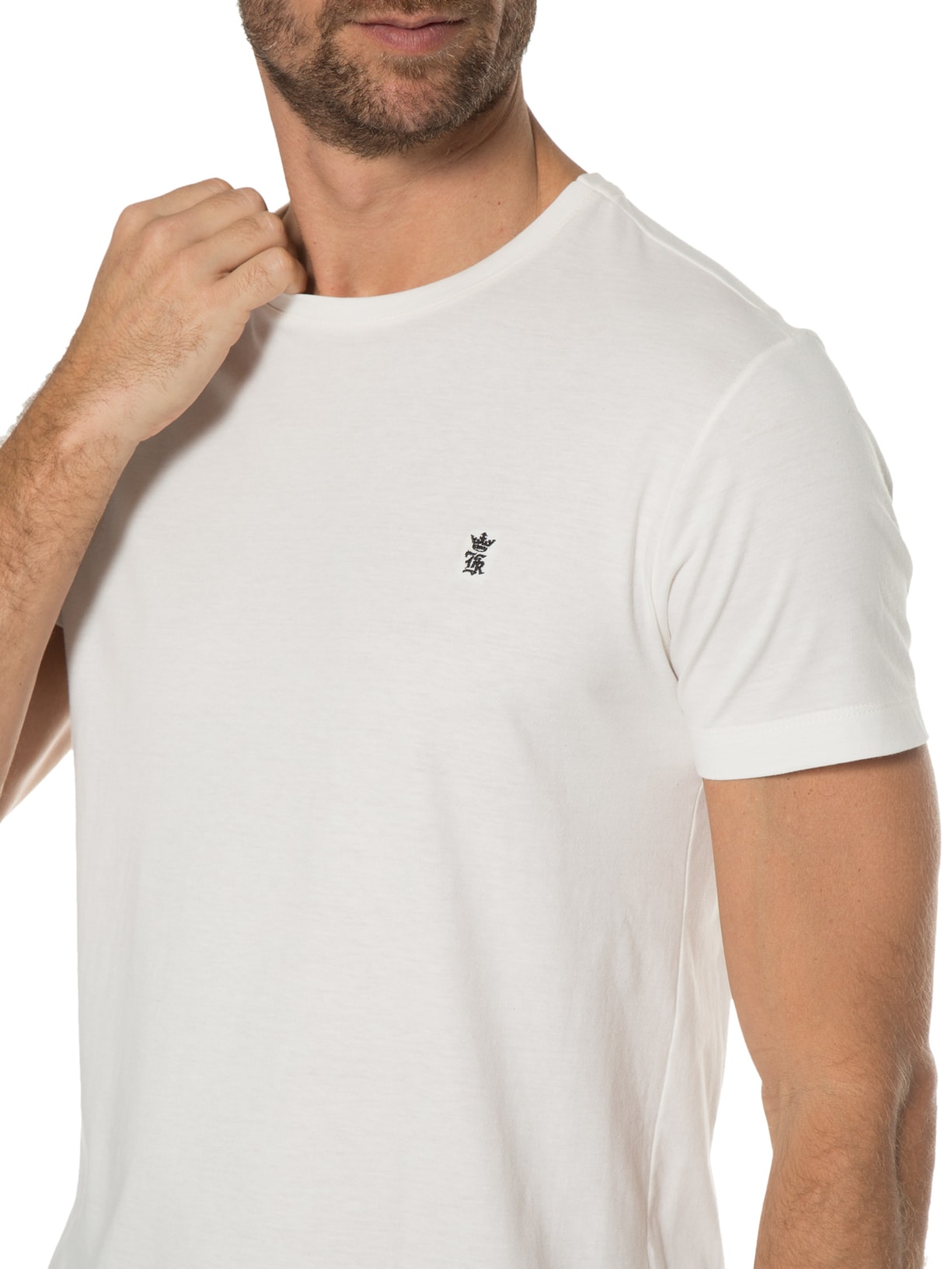 Camiseta Masculina Manga Curta Segue O Baile Branco Sergio K