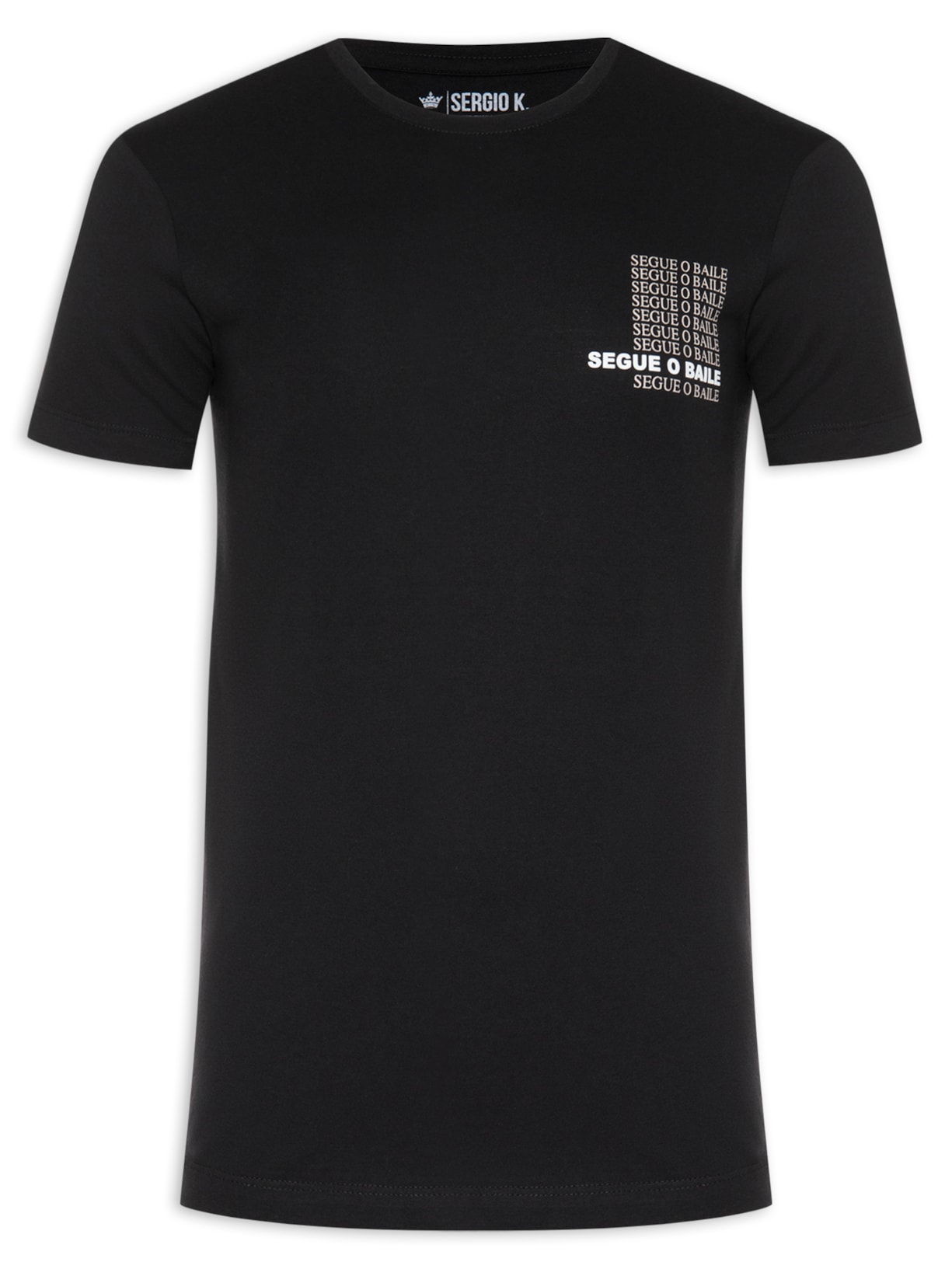 Camiseta Masculina Manga Curta Segue O Baile New - Preto
