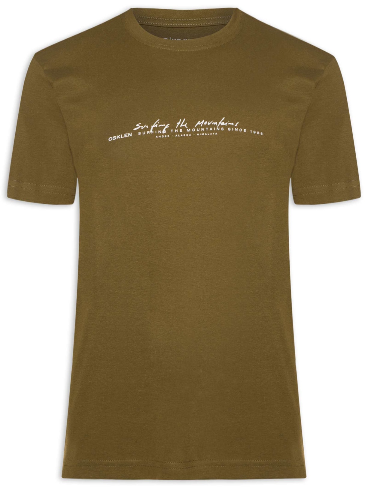 Camiseta Masculina Manga Curta Signature Marrom Osklen