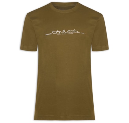 Camiseta Masculina Manga Curta Signature - Marrom