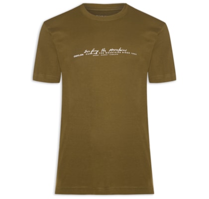 Camiseta Masculina Manga Curta Signature - Marrom