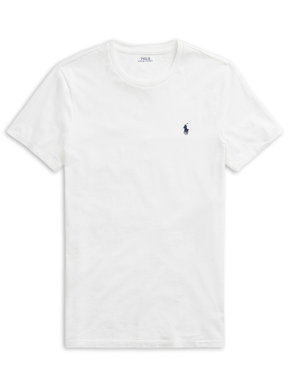 Camiseta Masculina Manga Curta Slim Fit Logo Bordado Branco Polo Ralph Lauren