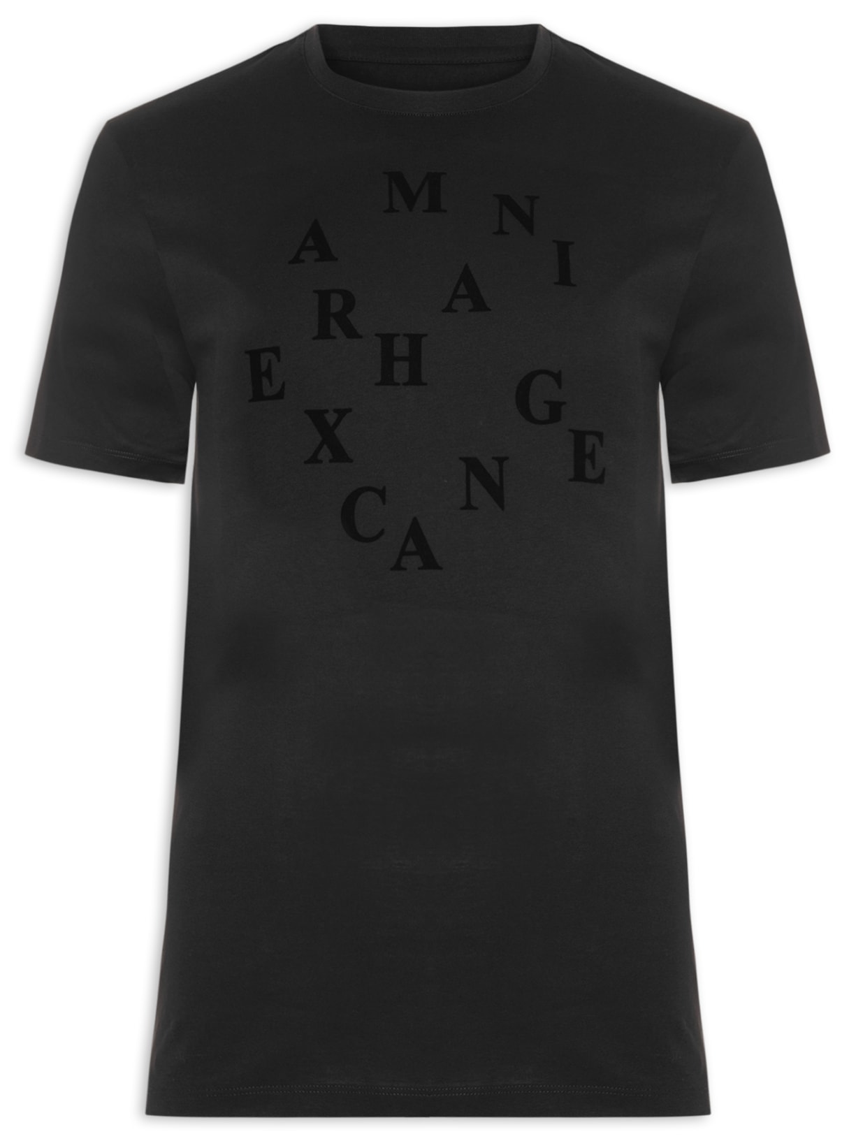 Camiseta Masculina Manga Curta Slim Fit - Preto