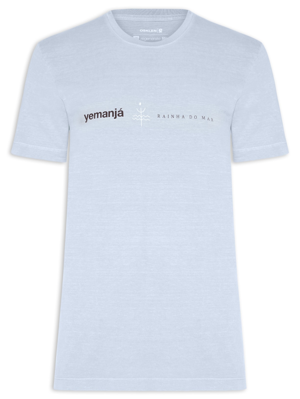 Camiseta Masculina Manga Curta Slim Stone Rainha Do Mar - Azul