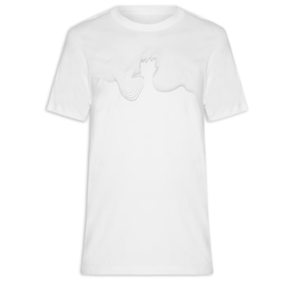 Camiseta Masculina Manga Curta Slim Waves - Branco