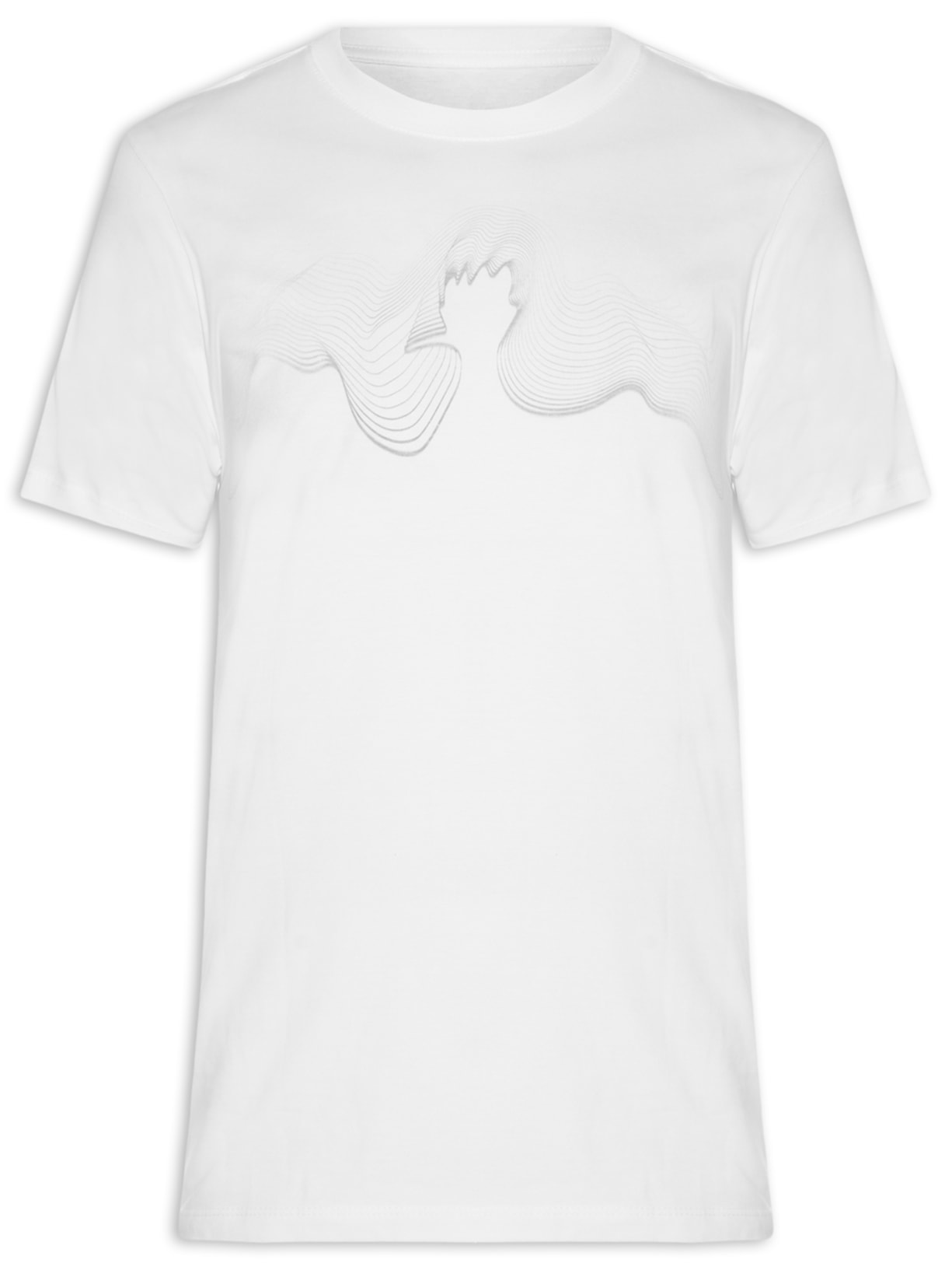 Camiseta Masculina Manga Curta Slim Waves - Branco