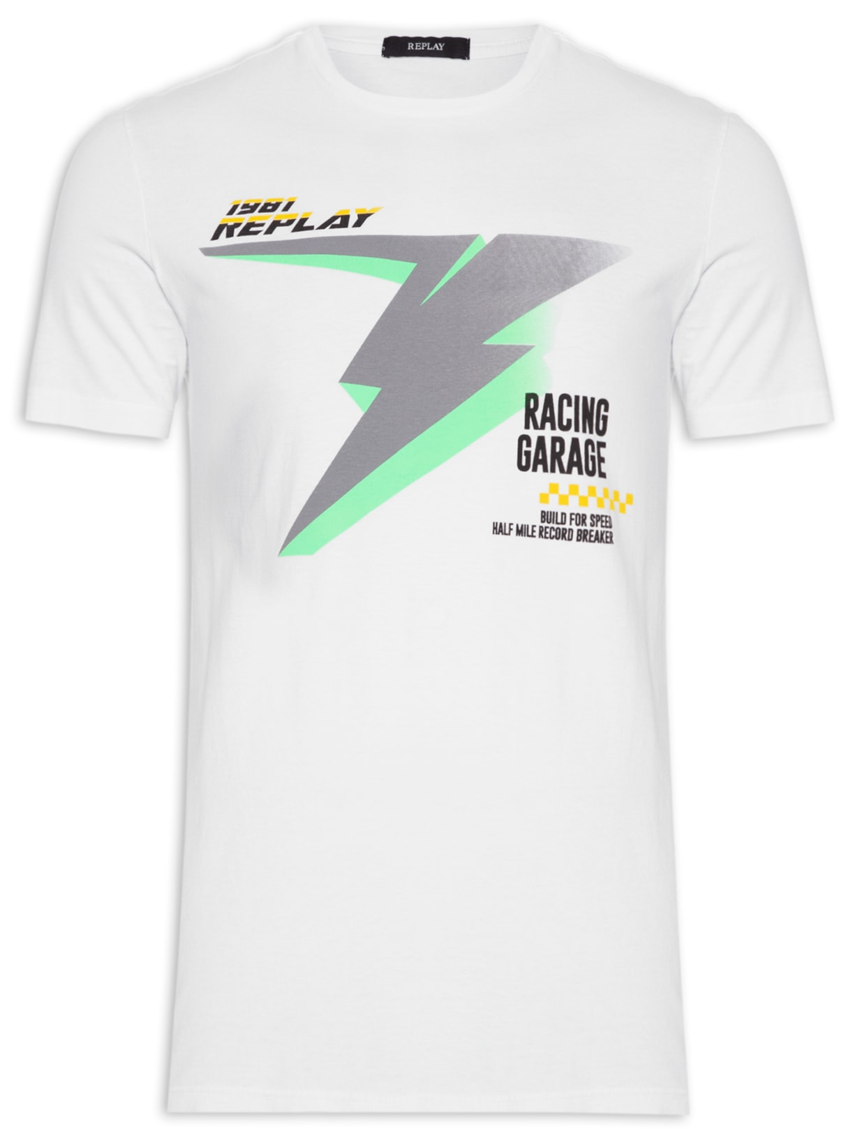 Camiseta Masculina Manga Curta Spoke Branco Replay