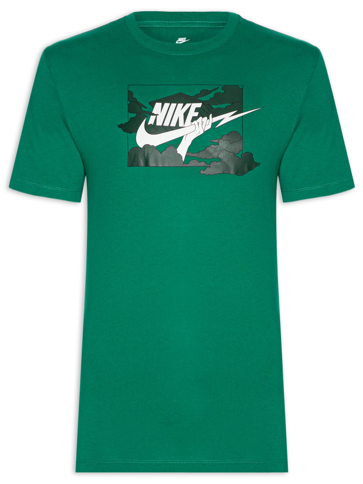 Camiseta Masculina Manga Curta Sportswear Essentials - Verde