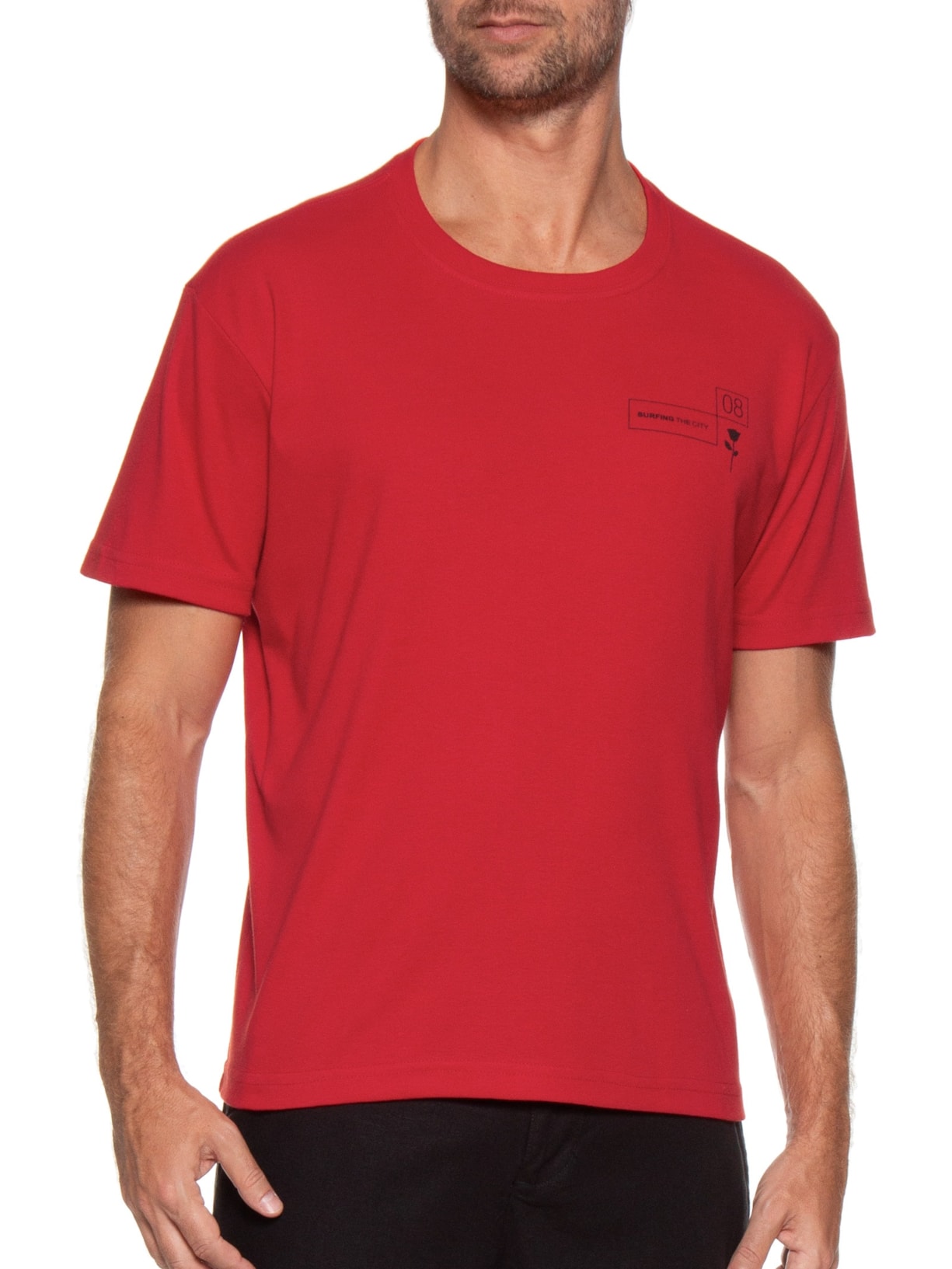 Camiseta Masculina Manga Curta STC Collection Vermelho Osklen