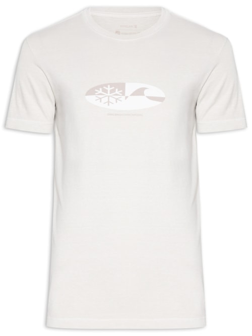 Camiseta Masculina Manga Curta Stone Cristal Onda Snow - Cinza