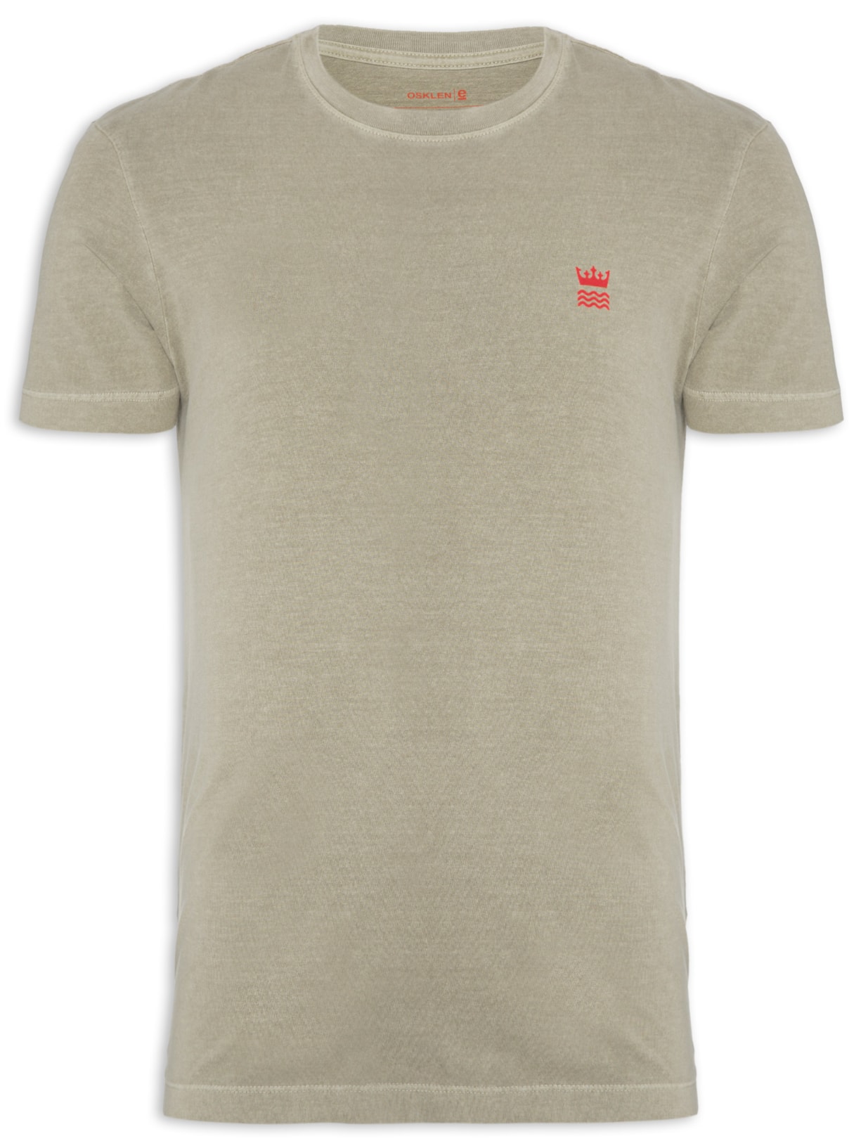 Camiseta Masculina Manga Curta Stone Crown N' Waves - Bege