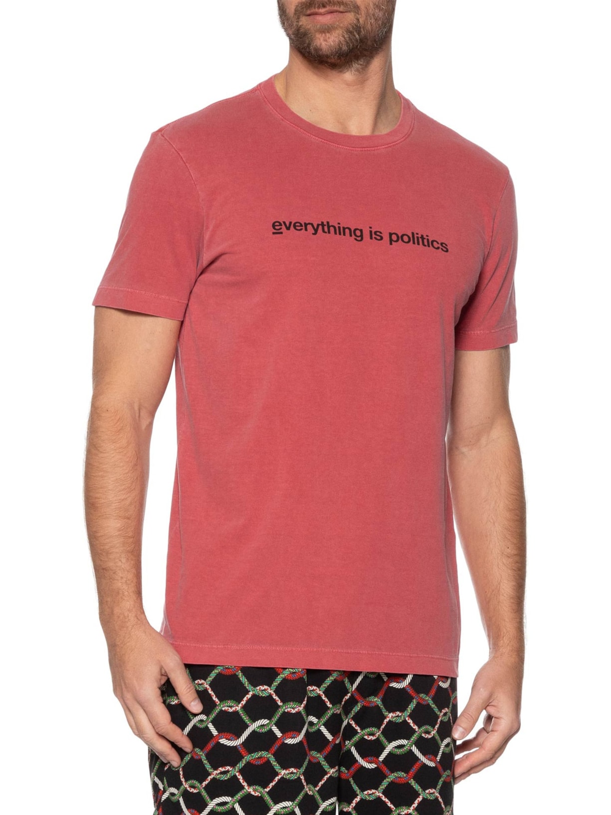 Camiseta Masculina Manga Curta Stone Ethos Vermelho Osklen