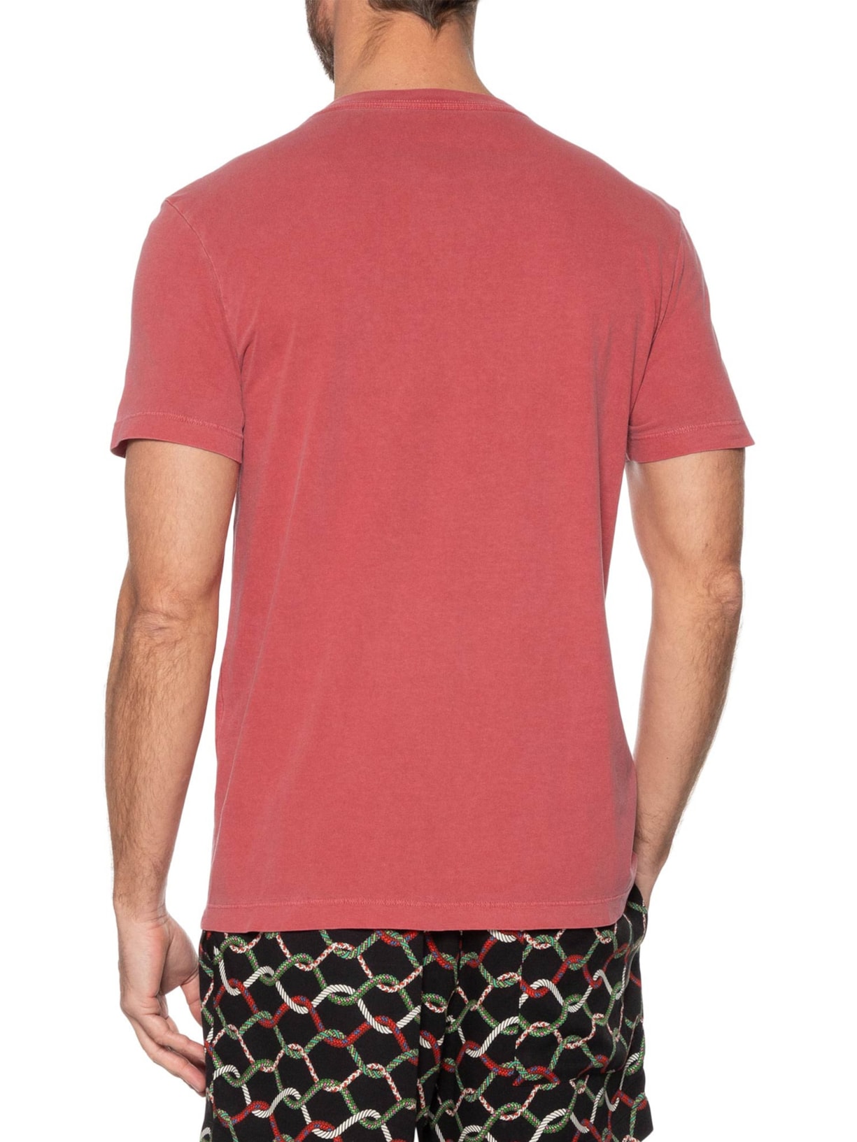 Camiseta Masculina Manga Curta Stone Ethos Vermelho Osklen