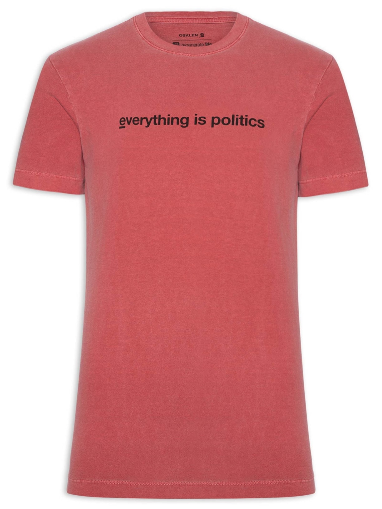 Camiseta Masculina Manga Curta Stone Ethos Vermelho Osklen