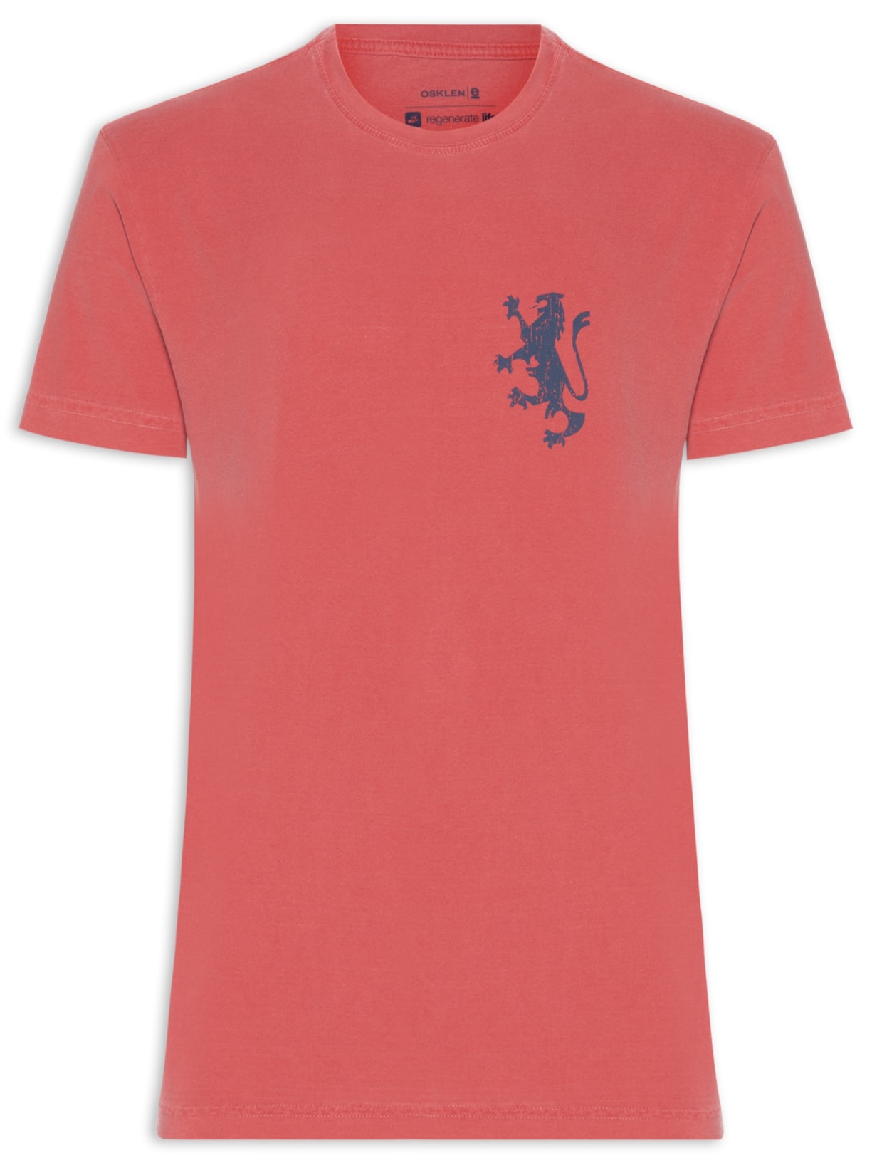Camiseta Masculina Manga Curta Stone Leão - Vermelho