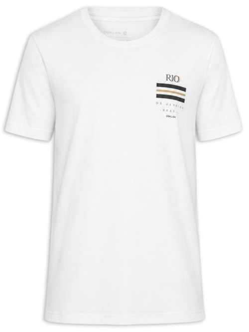 Camiseta Masculina Manga Curta Stone Rio de Janeiro – Branco