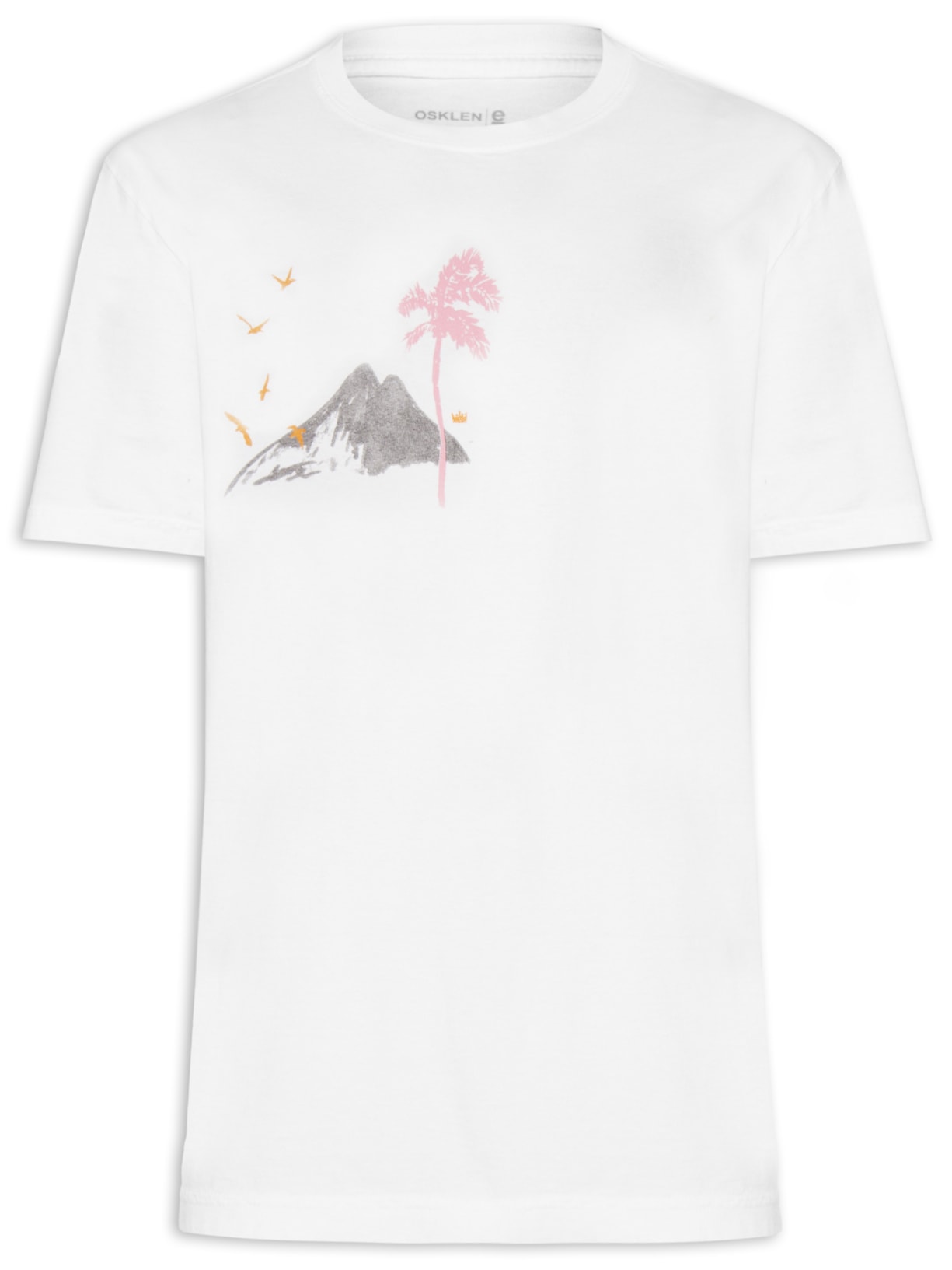 Camiseta Masculina Manga Curta Stone Rio Paint - Branco
