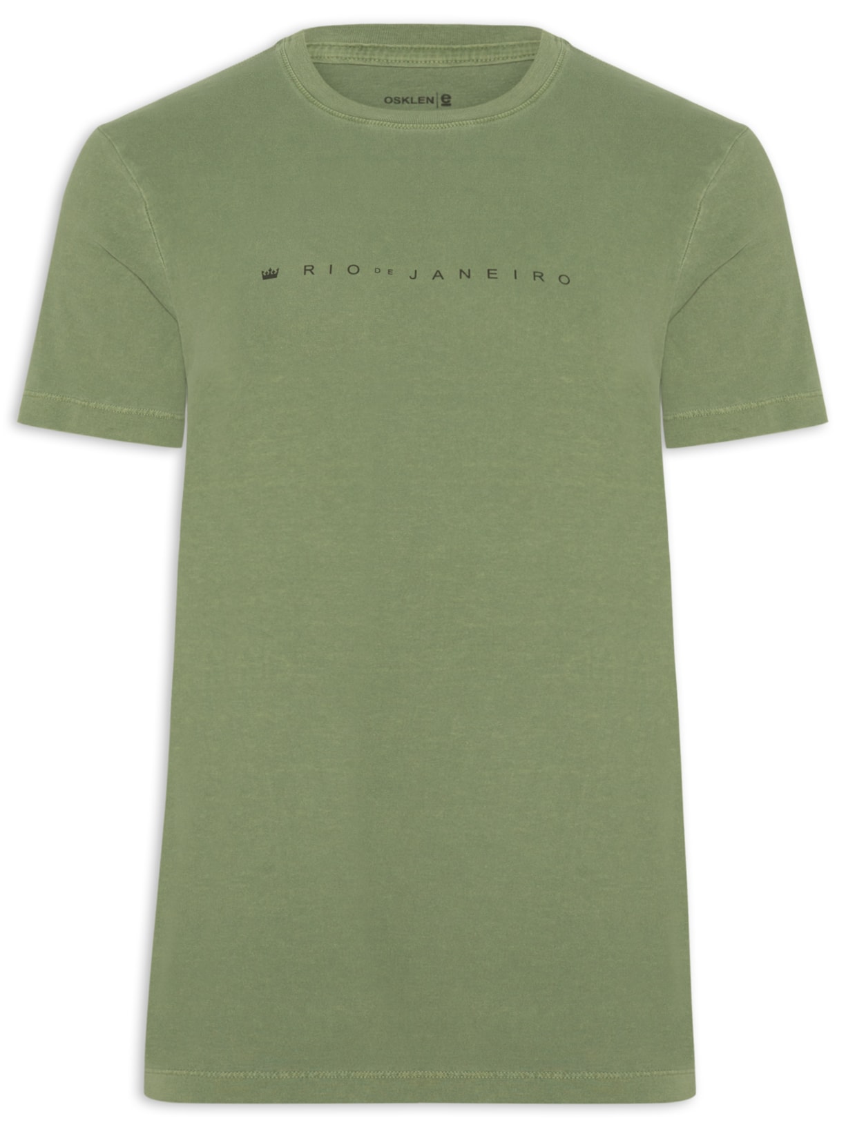 Camiseta Masculina Manga Curta Stone RJ Verde Osklen