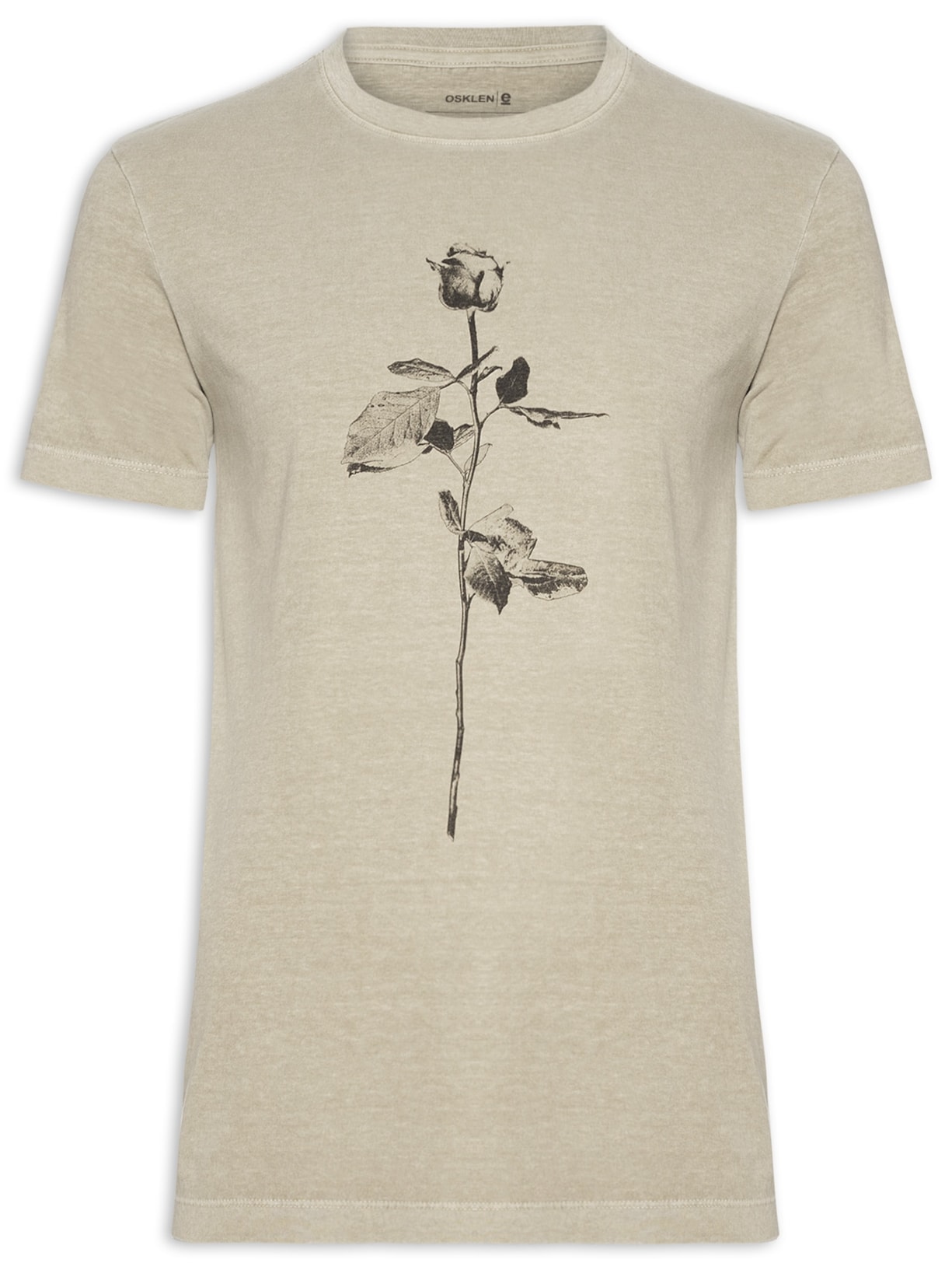 Camiseta Masculina Manga Curta Stone Rosa - Marrom