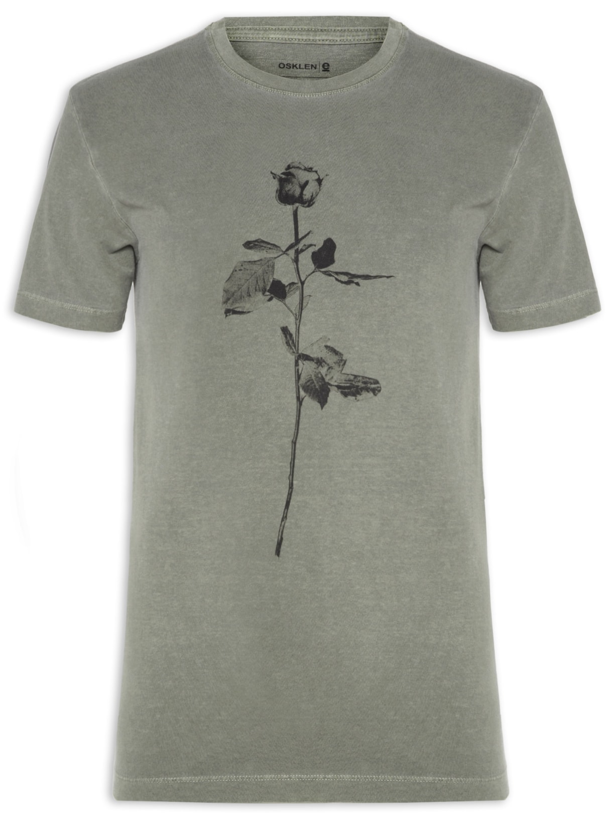 Camiseta Masculina Manga Curta Stone Rose - Verde