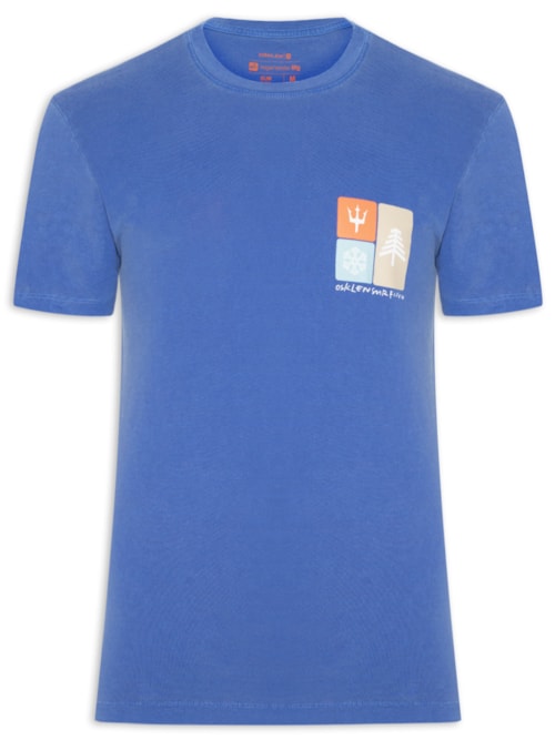 Camiseta Masculina Manga Curta Stone Snow Icon - Azul