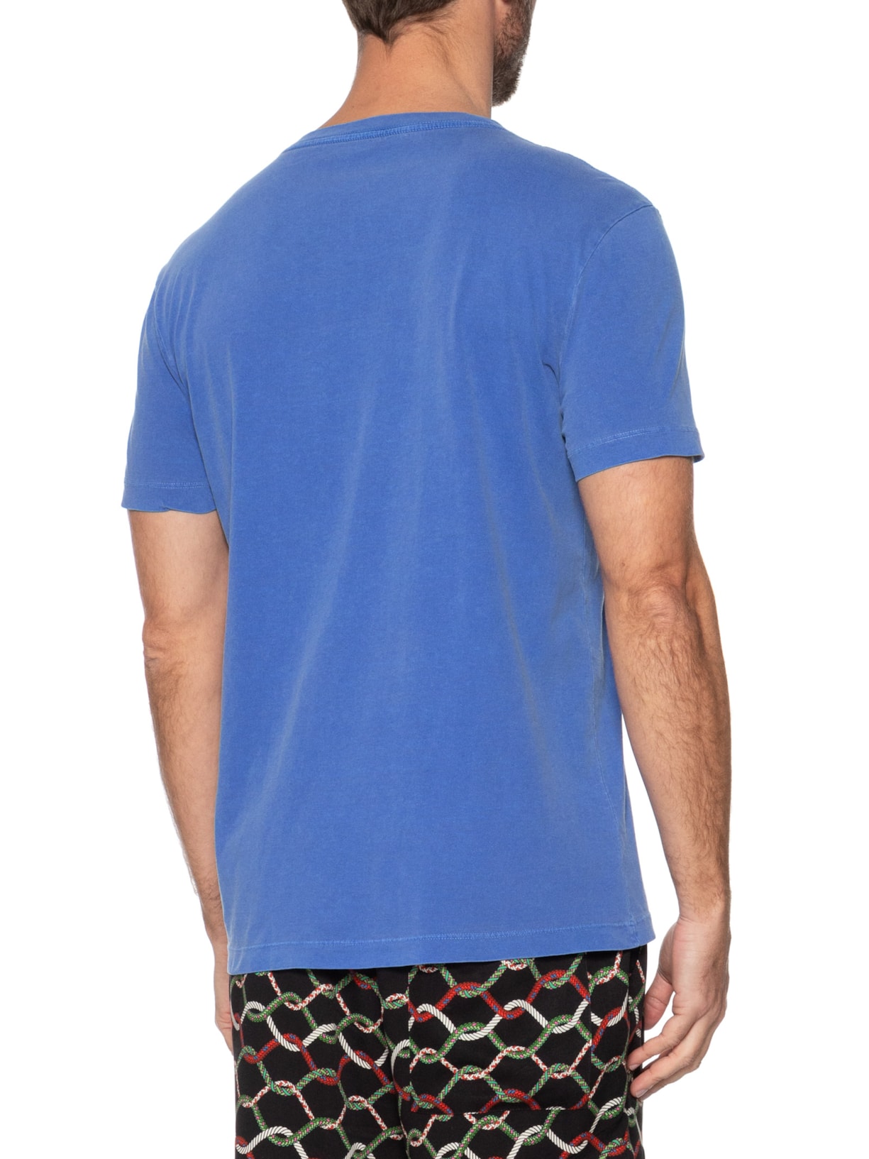 Camiseta Masculina Manga Curta Stone Snow Icon Azul Osklen