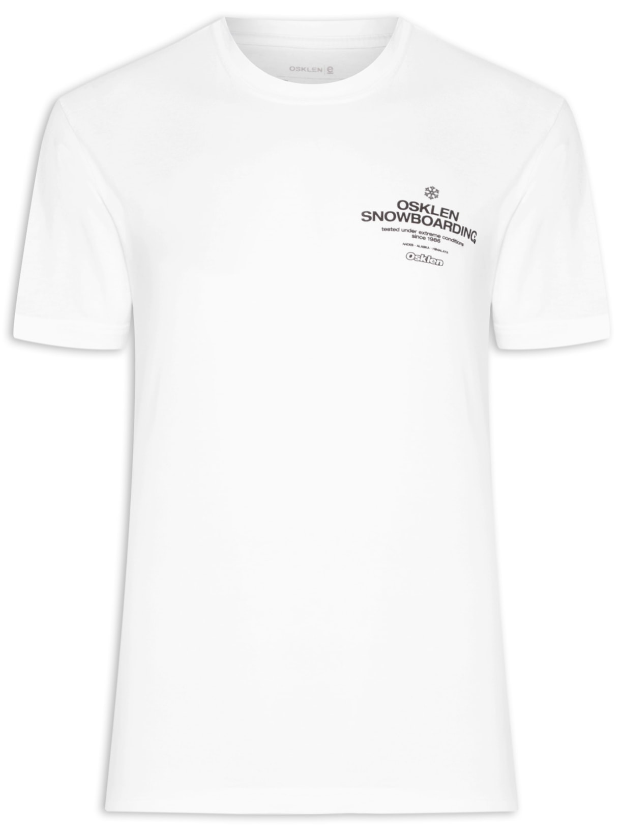 Camiseta Masculina Manga Curta Stone Snow Team - Branco