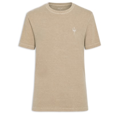 Camiseta Masculina Manga Curta Stone Stamp 02 - Bege
