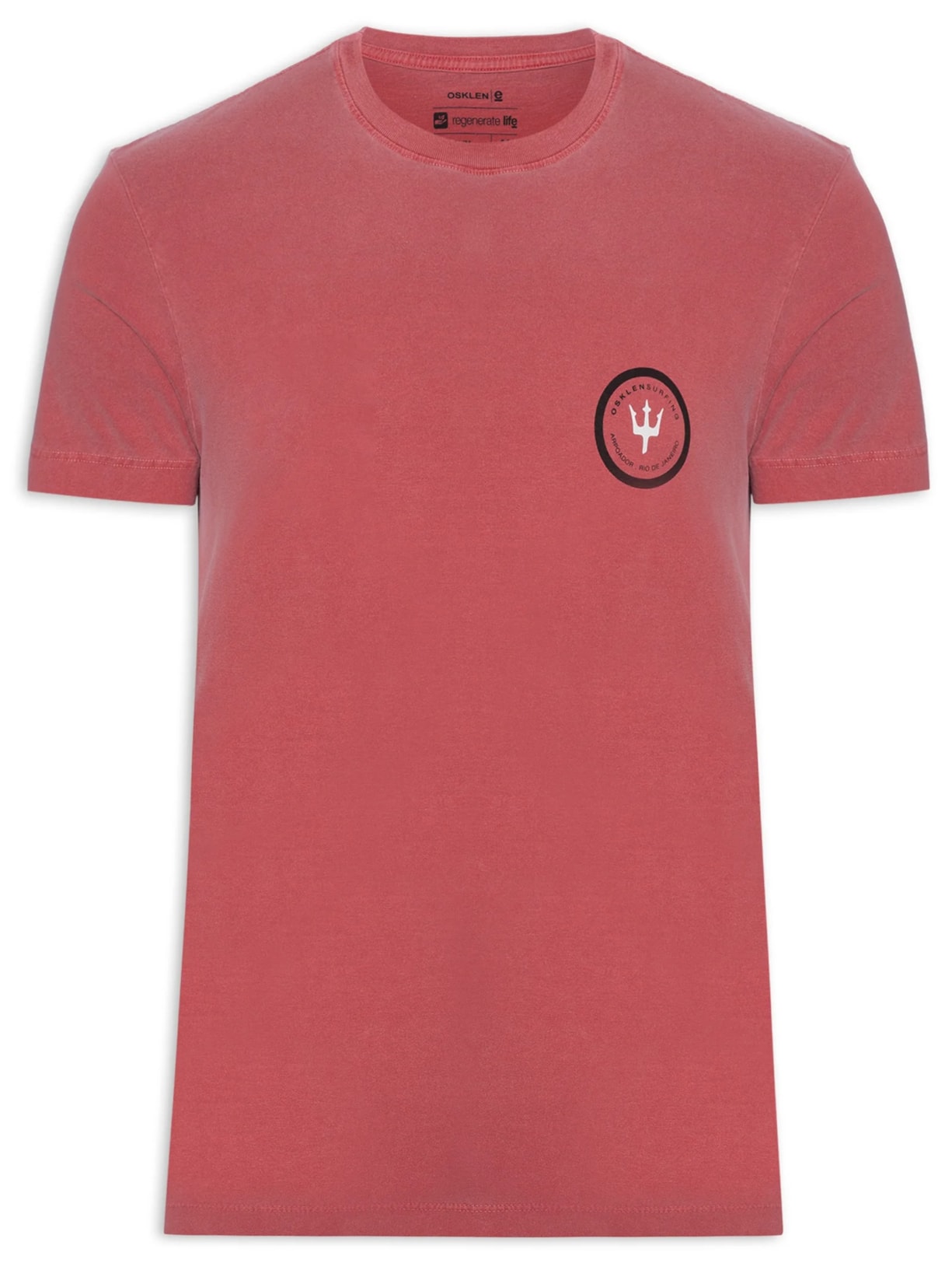 Camiseta Masculina Manga Curta Stone Surf Patch - Vermelho