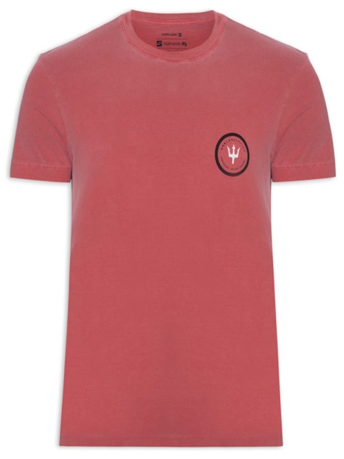 Camiseta Masculina Manga Curta Stone Surf Patch - Vermelho