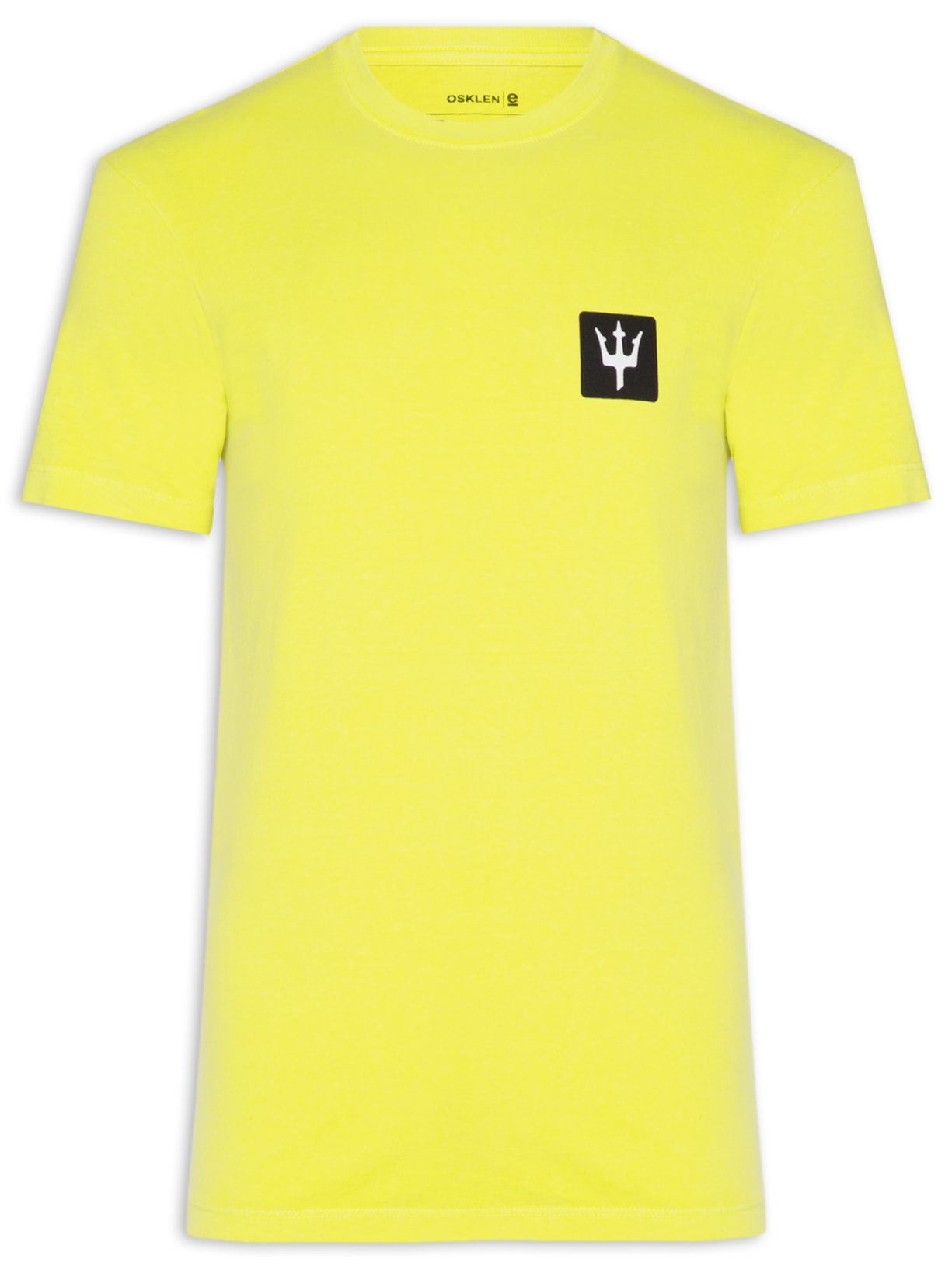 Camiseta Masculina Manga Curta Stone Tridente Clássico - Amarelo