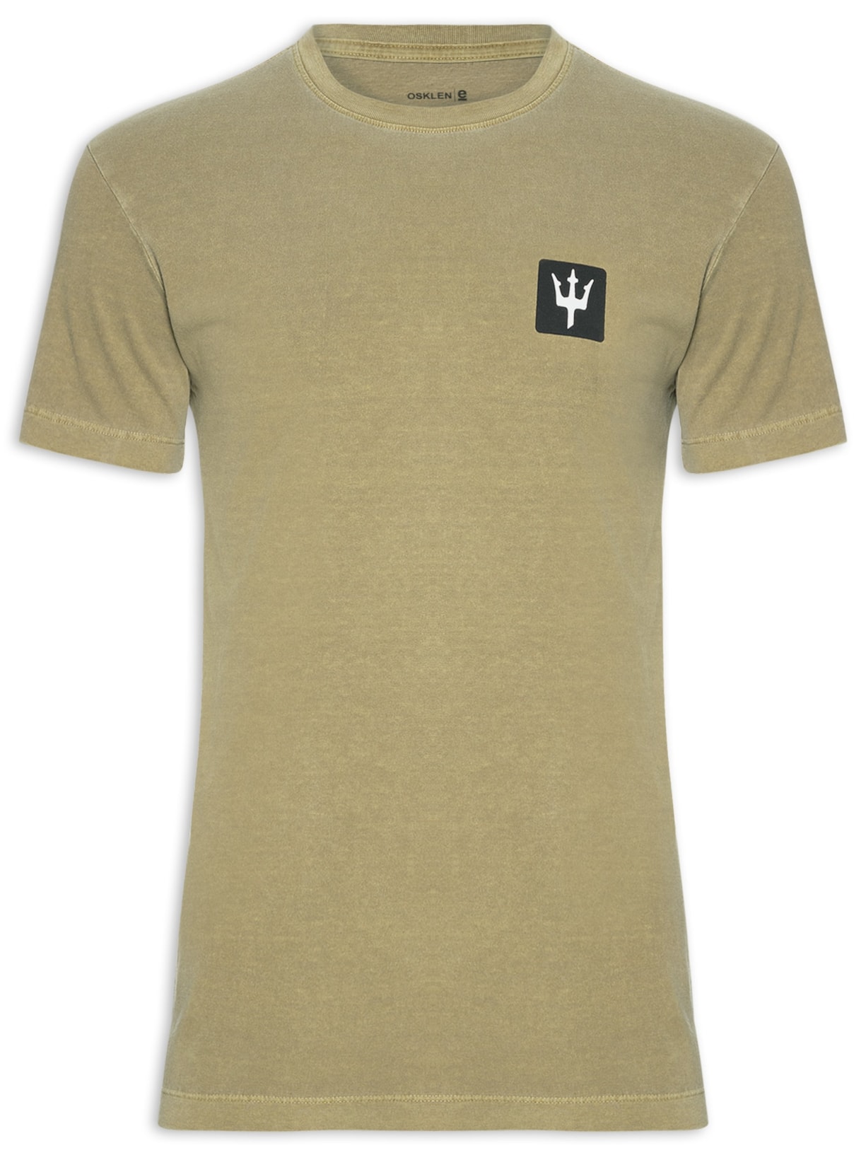 Camiseta Masculina Manga Curta Stone Tridente Clássico - Marrom