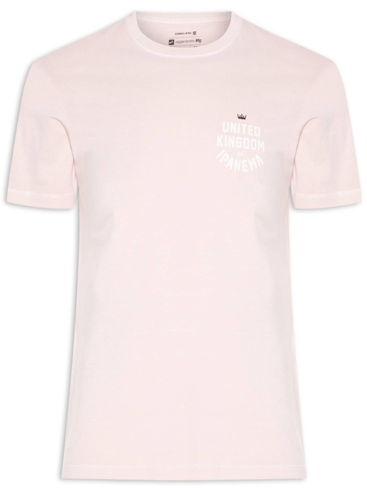 Camiseta Masculina Manga Curta Stone Uki College - Rosa