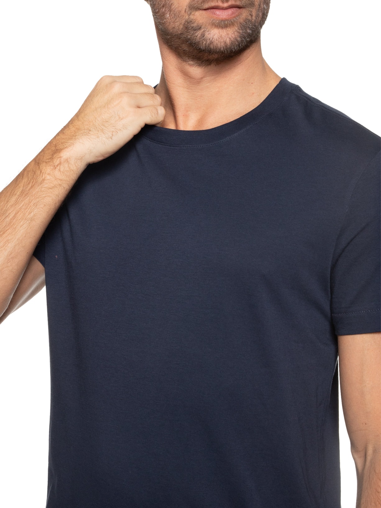 Camiseta Masculina Manga Curta Supersoft Color  Azul Osklen