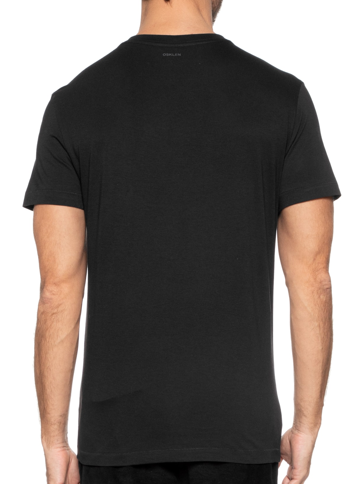 Camiseta Masculina Manga Curta Supersoft Color Preto Osklen