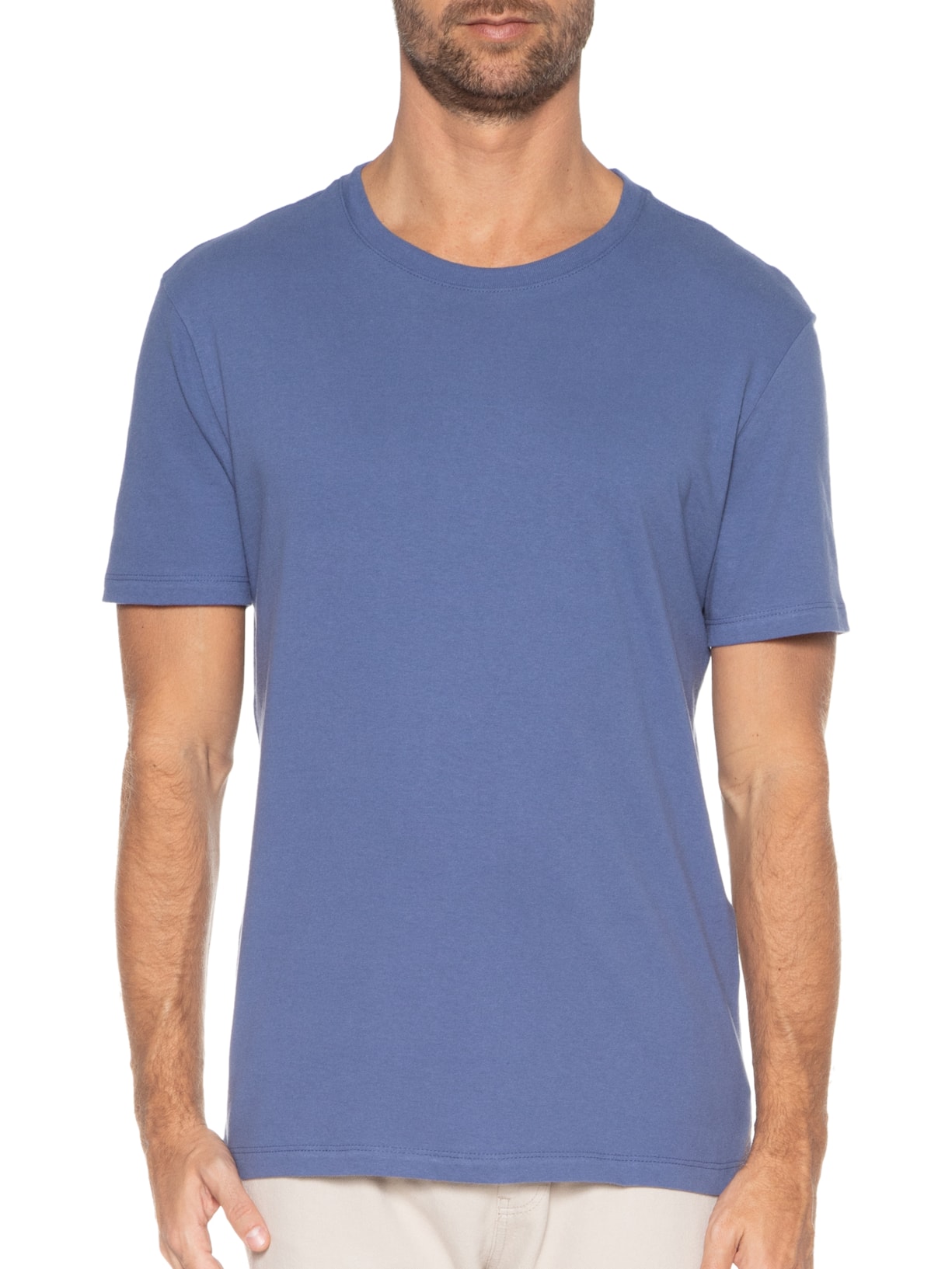 Camiseta Masculina Manga Curta Swimwear Logo Costas Azul Calvin Klein Jeans