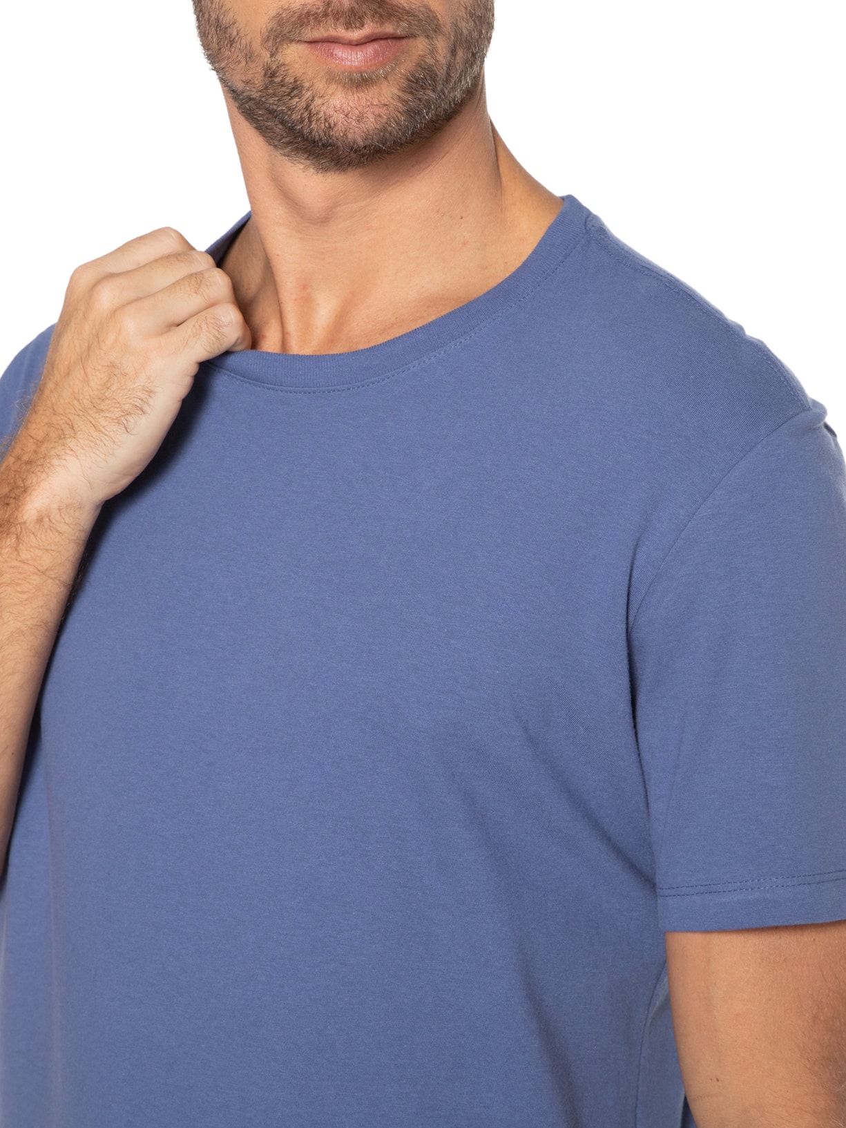 Camiseta Masculina Manga Curta Swimwear Logo Costas Azul Calvin Klein Jeans