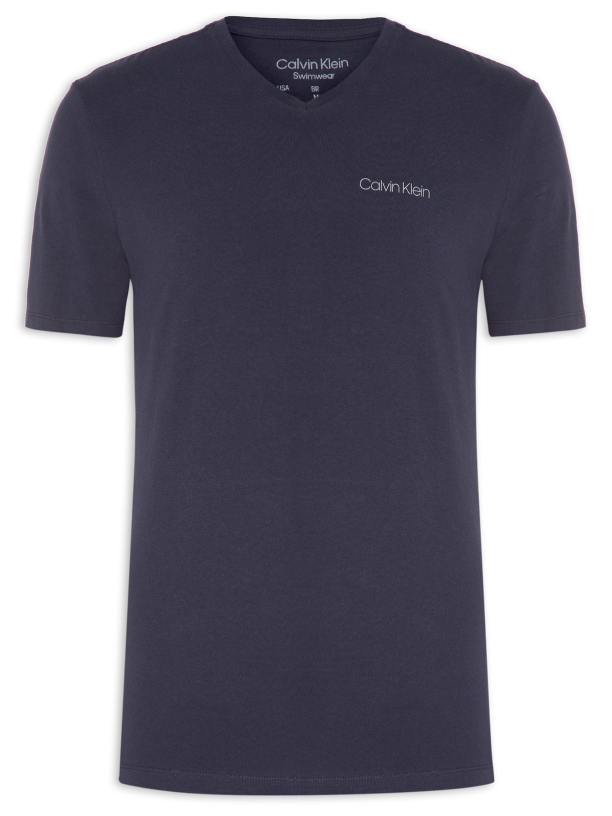 Camiseta Masculina Manga Curta Swimwear Masc Decote V - Azul