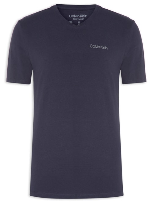Camiseta Masculina Manga Curta Swimwear Masc Decote V - Azul