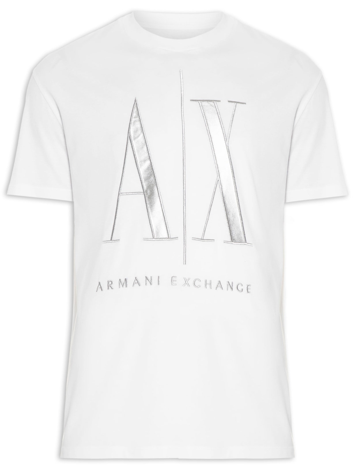 Camiseta Masculina Manga Curta Tag Logo - Branco