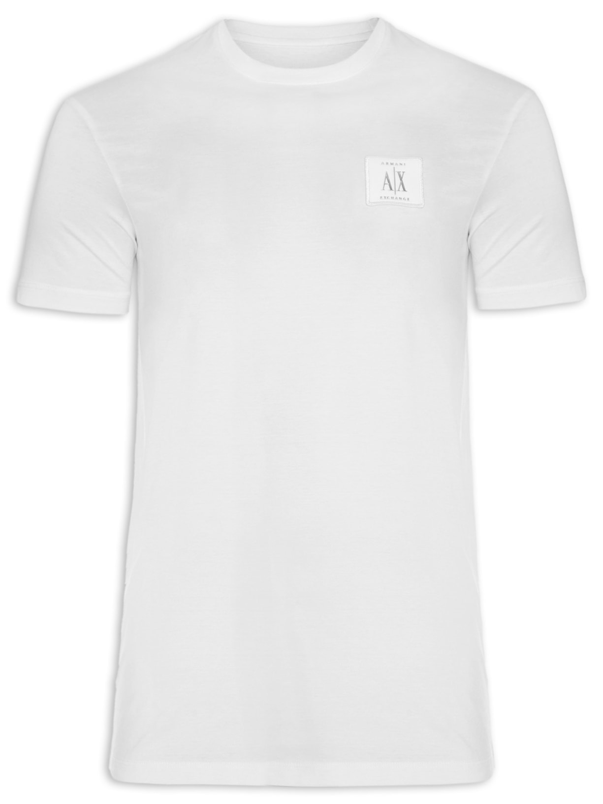 Camiseta Masculina Manga Curta Tag Logo - Branco