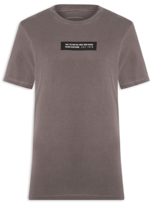 Camiseta Masculina Manga Curta Take The Risk - Marrom