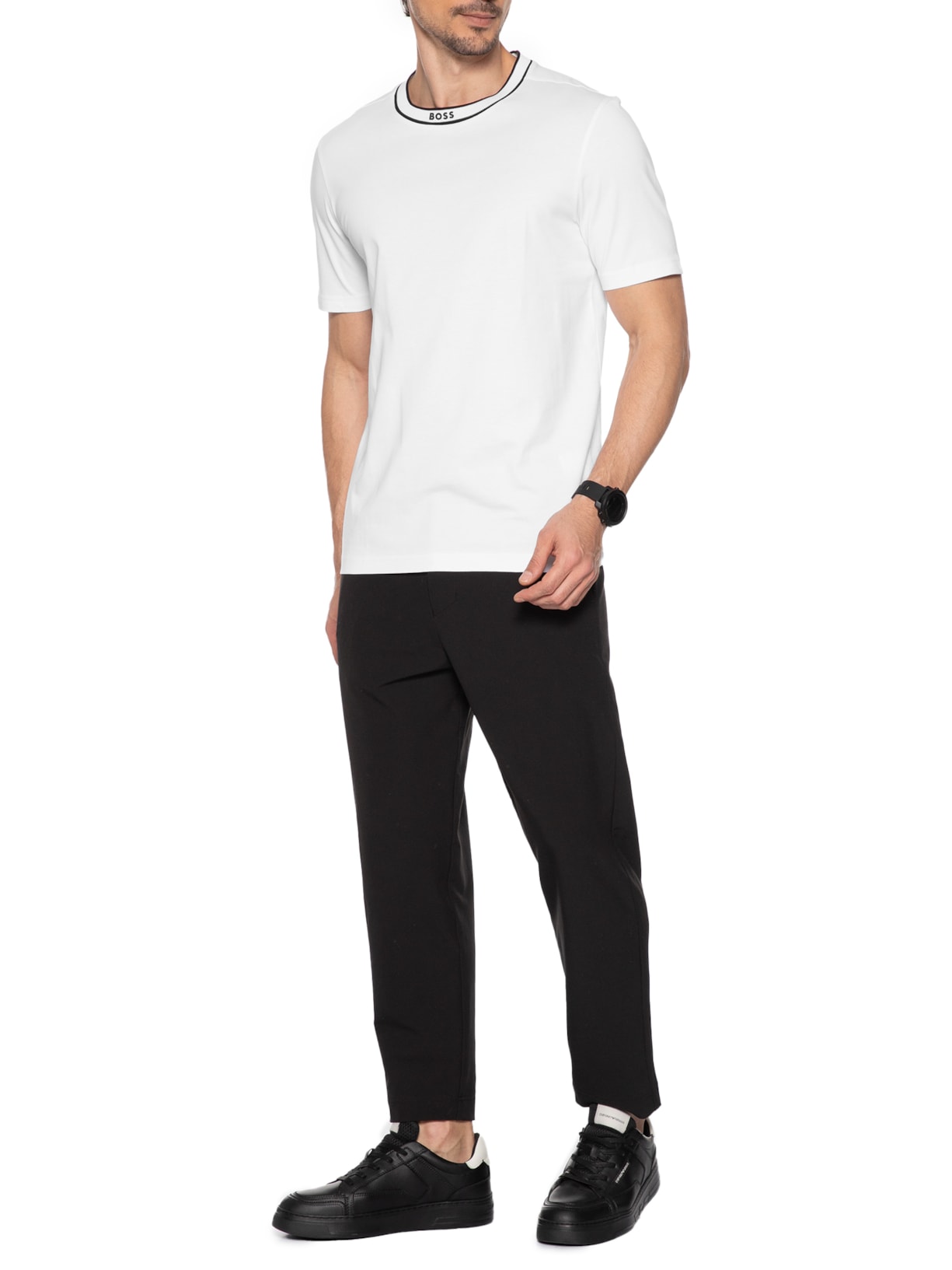 Camiseta Masculina Manga Curta Tee 5 Branco Boss