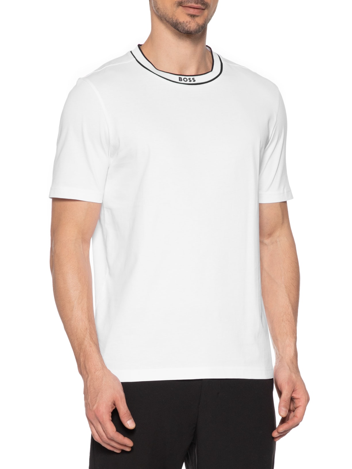 Camiseta Masculina Manga Curta Tee 5 Branco Boss
